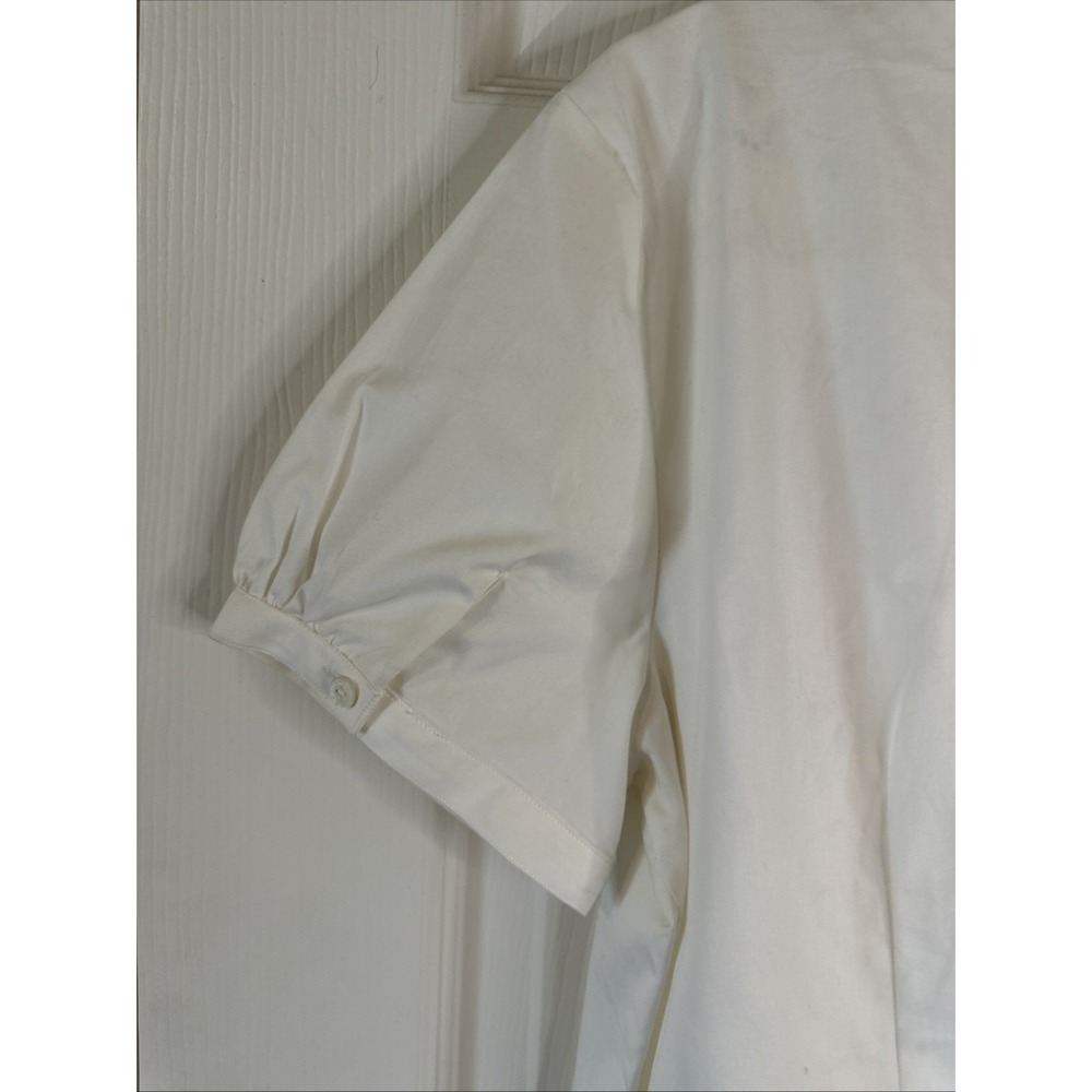 Lauren Ralph Lauren Vintage Ruffle White Shirt Preppy Classic Large - Picture 6 of 8